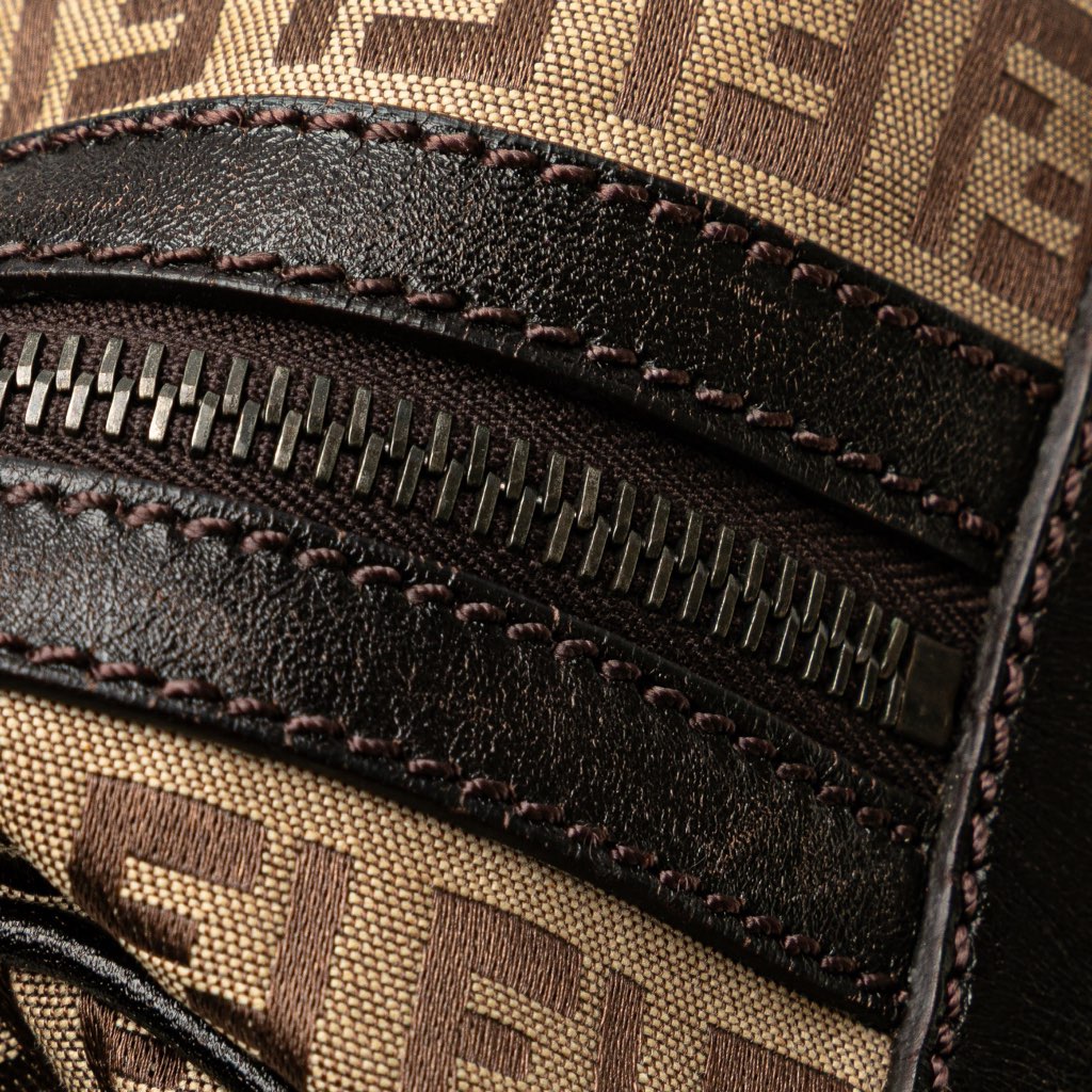 Fendi Zucchino Canvas Handbag - Image 11