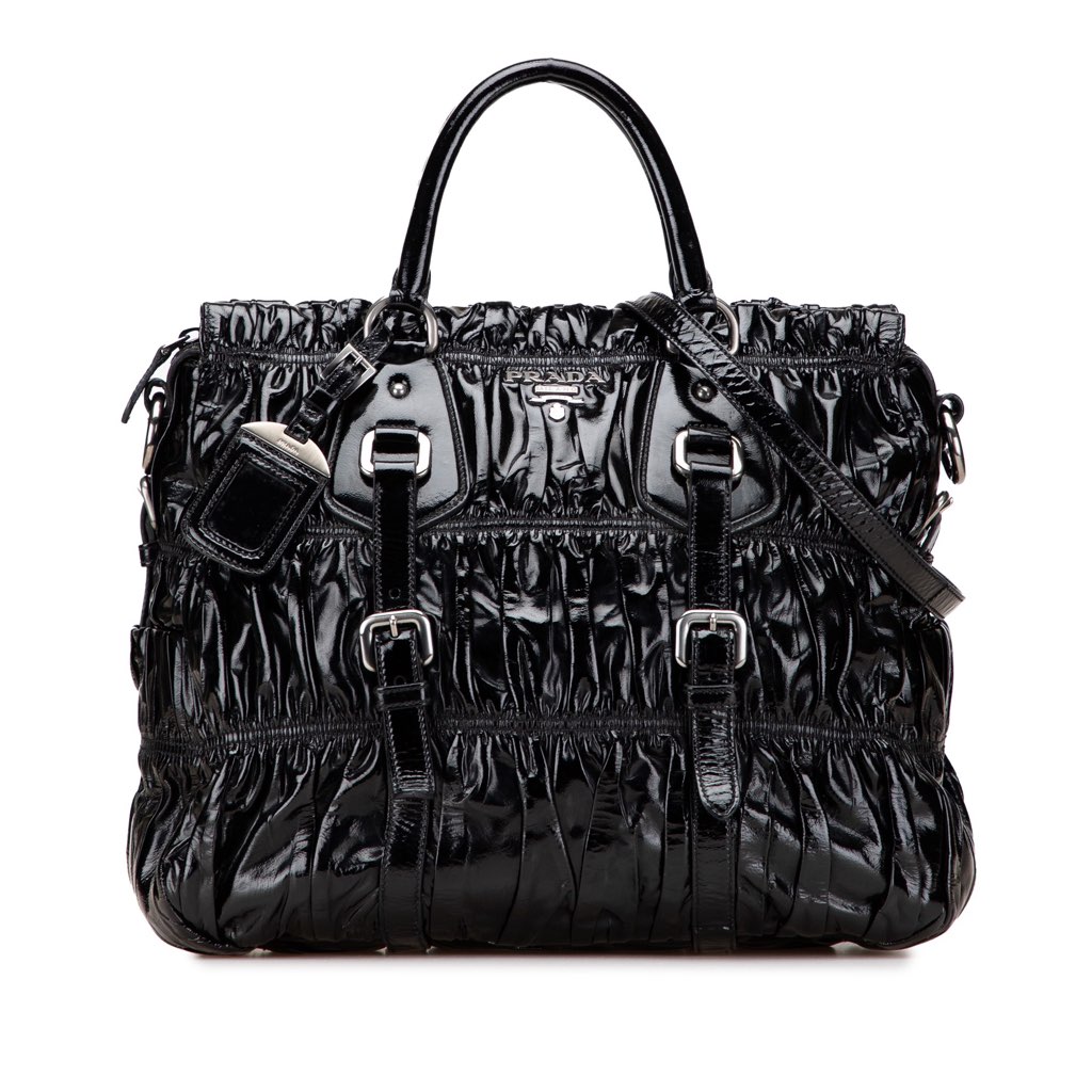 Prada Vernice Gaufre Satchel