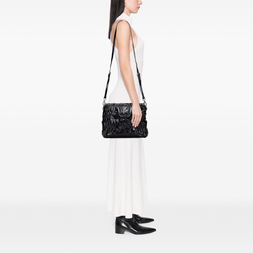 Prada Vernice Gaufre Satchel - Image 12