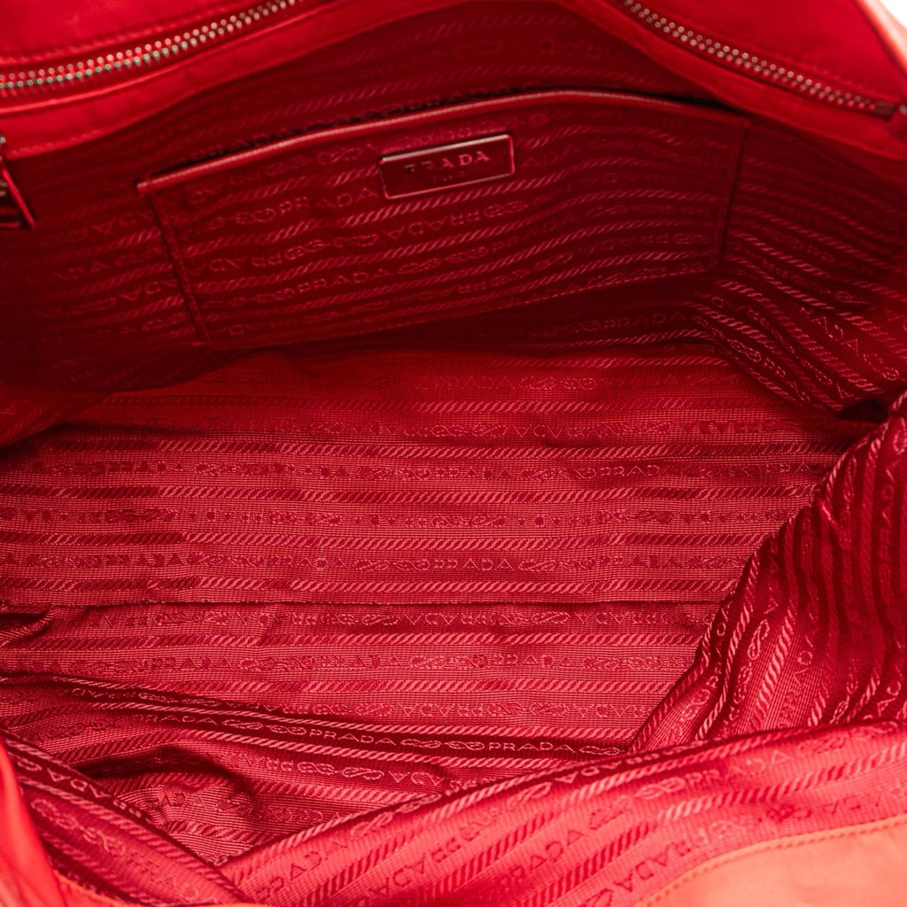 Prada Saffiano Trimmed Tessuto Open Convertible Tote - 4