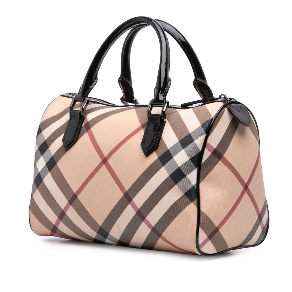Burberry Supernova Check Coated Canvas Boston Bag - 2