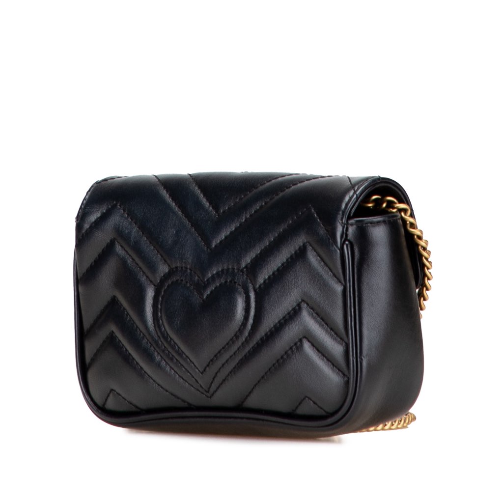 Gucci Super Mini GG Marmont Matelasse Leather Flap Crossbody - 2