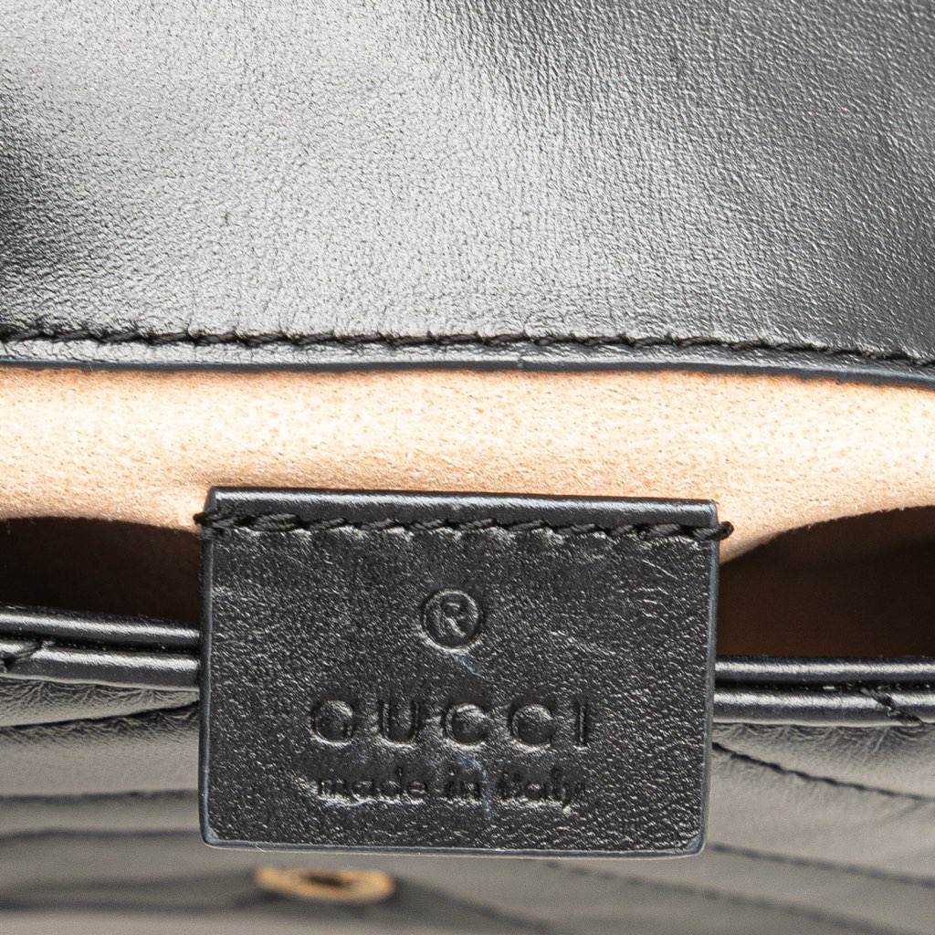 Gucci Super Mini GG Marmont Matelasse Leather Flap Crossbody - 5