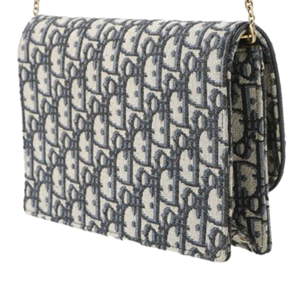 Dior Oblique Canvas Saddle Chain Pouch - 2