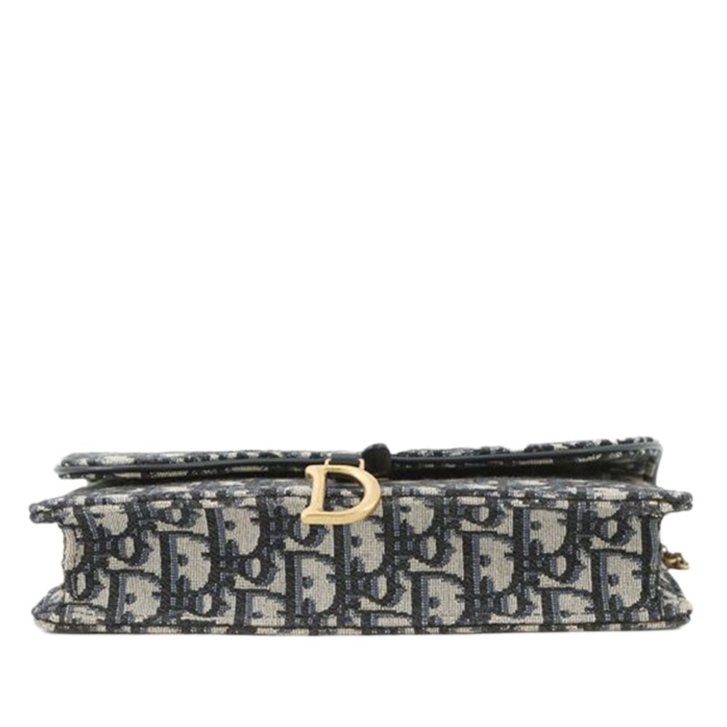 Dior Oblique Canvas Saddle Chain Pouch - 3