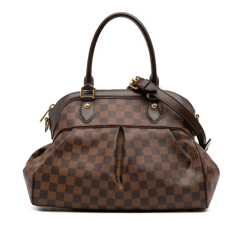Louis Vuitton Damier Ebene Trevi PM Brown Canvas Good - Front View