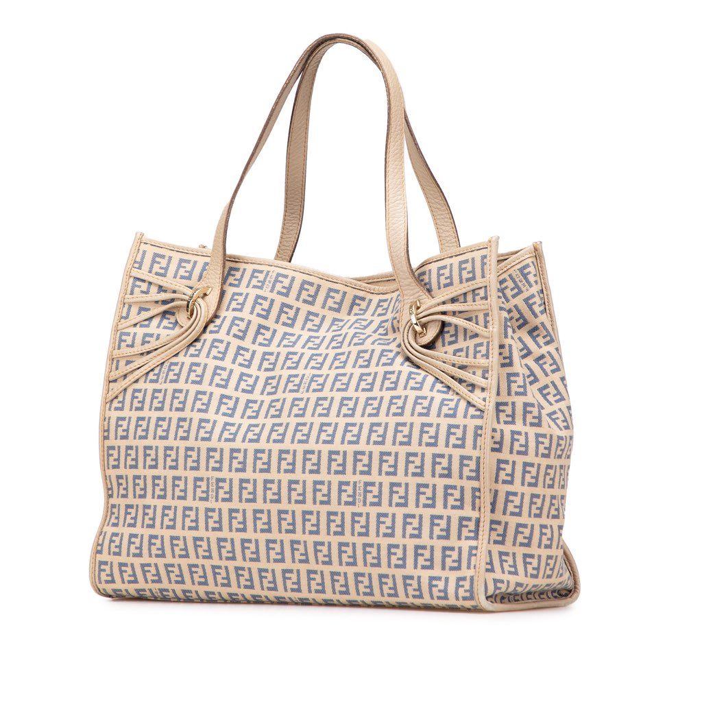 Fendi Zucchino Canvas Tote - Back view