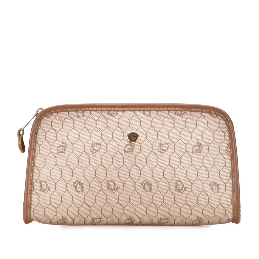 Dior Honeycomb Coated Canvas Clutch