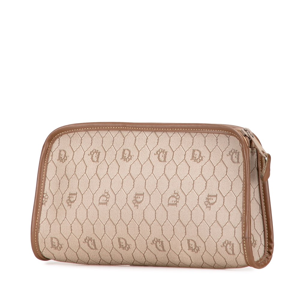Dior Honeycomb Coated Canvas Clutch - Back view