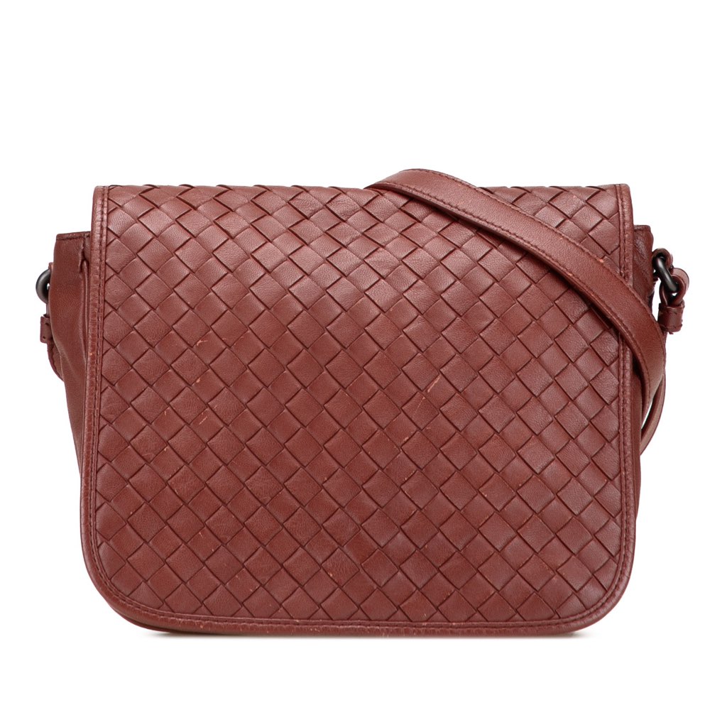 Bottega Veneta Nappa Intrecciato Flap Crossbody