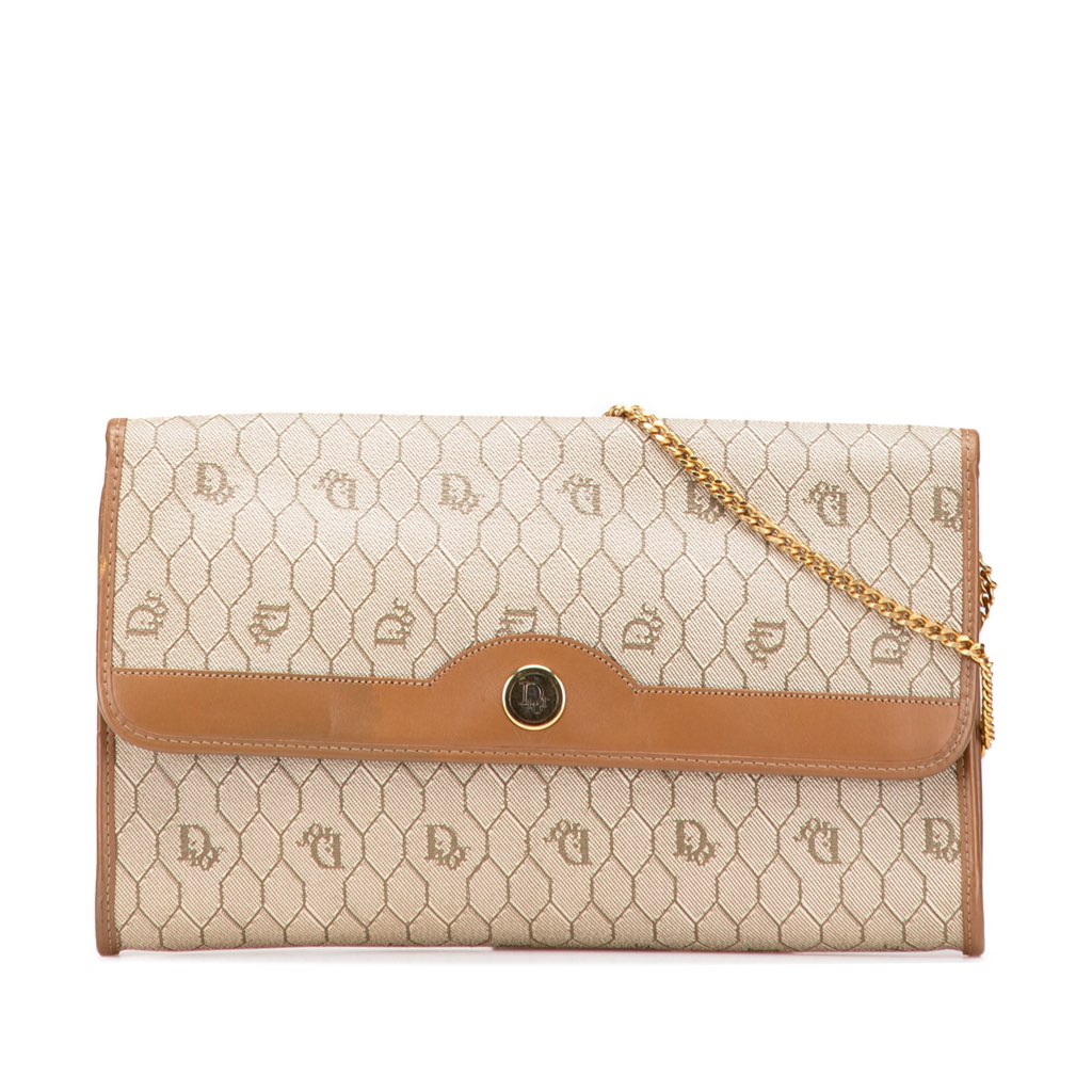 Dior Honeycomb Canvas Chain Shoulder Bag