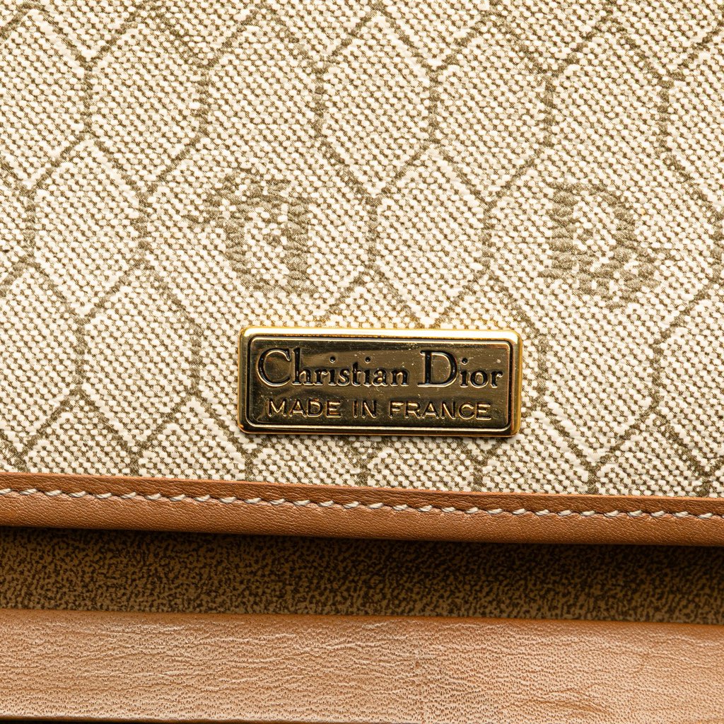 Dior Honeycomb Canvas Chain Shoulder Bag - Side view