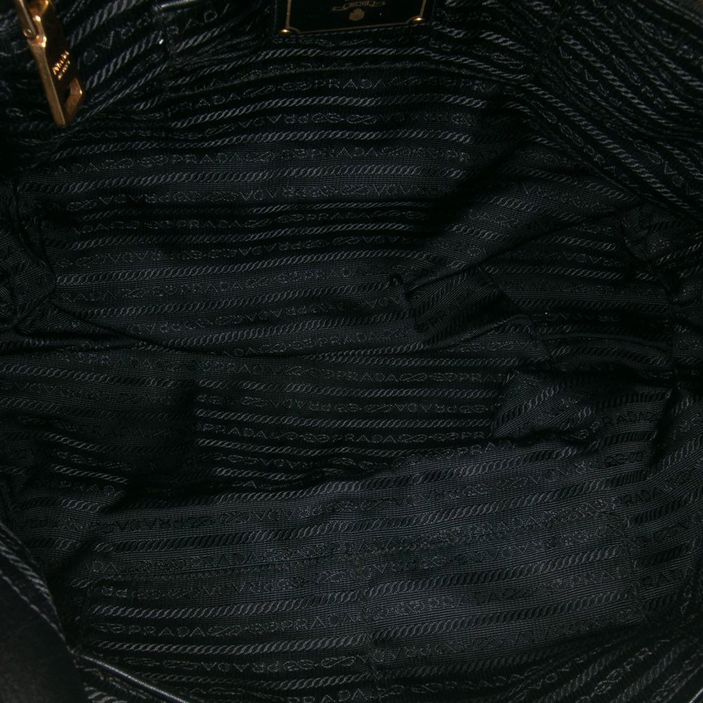 Prada Bicolor Nappa Gaufre Double Zip Satchel - 4