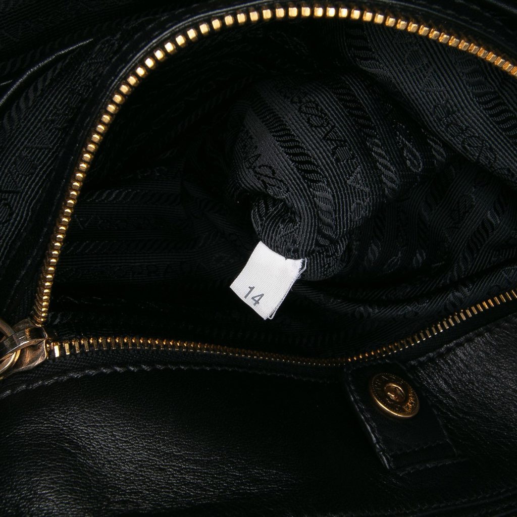 Prada Bicolor Nappa Gaufre Double Zip Satchel - Detail 1