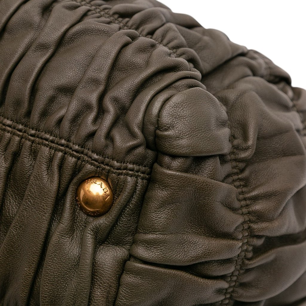 Prada Bicolor Nappa Gaufre Double Zip Satchel - Image 11