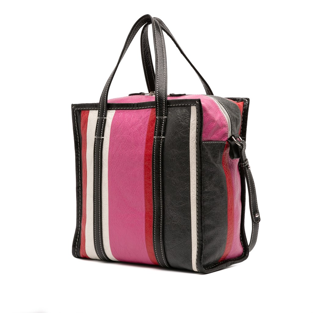 Balenciaga S Lambskin Bazar Shopper Satchel - Back view