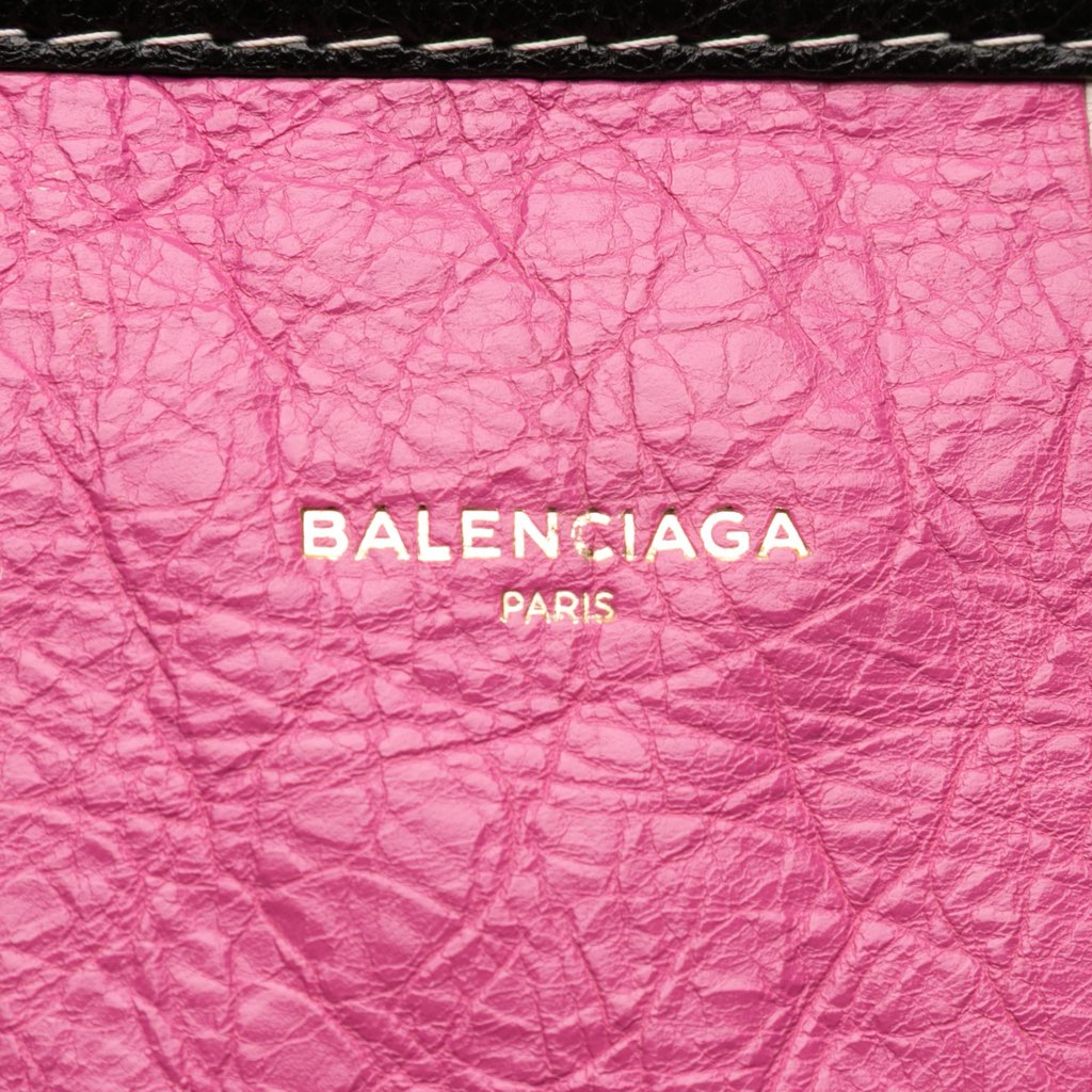 Balenciaga S Lambskin Bazar Shopper Satchel - Side view
