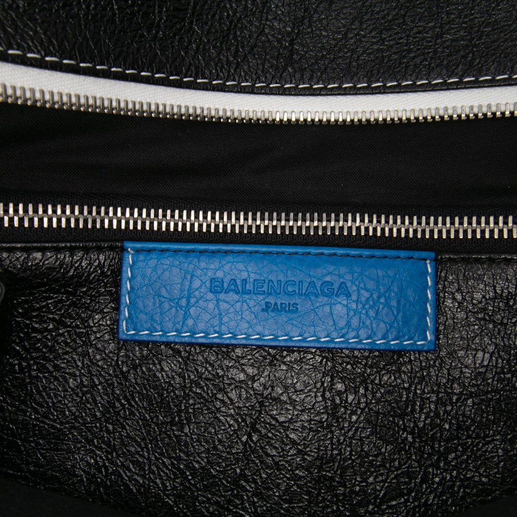 Balenciaga S Lambskin Bazar Shopper Satchel - Side view