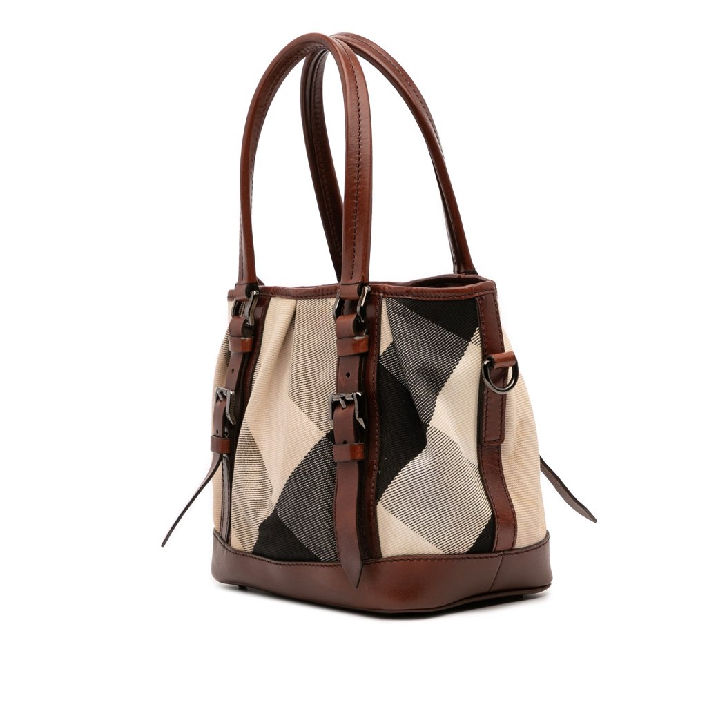 Burberry Mega Check Canvas Lowry Satchel - Back view