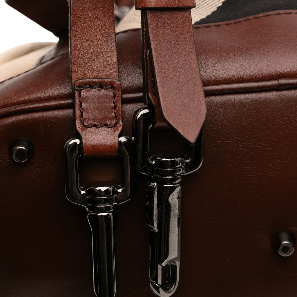 Burberry Mega Check Canvas Lowry Satchel - Image 13