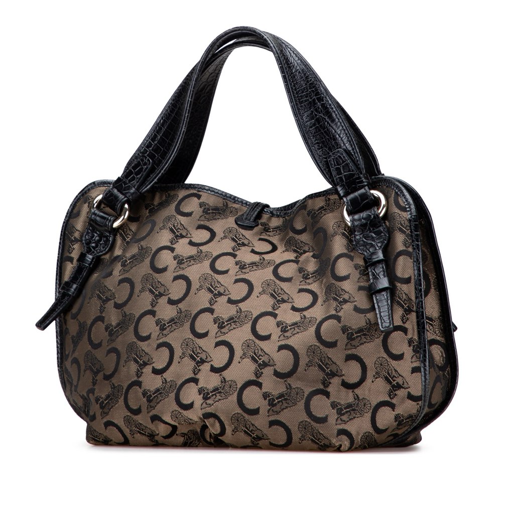 Celine C Carriage Canvas Bittersweet Hobo - Back view