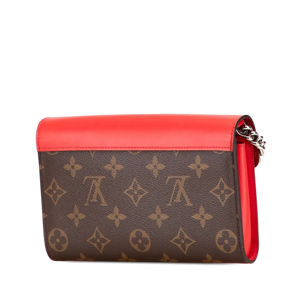 Louis Vuitton Monogram Tribal Mask Chain Wallet Brown Canvas Good - Back View