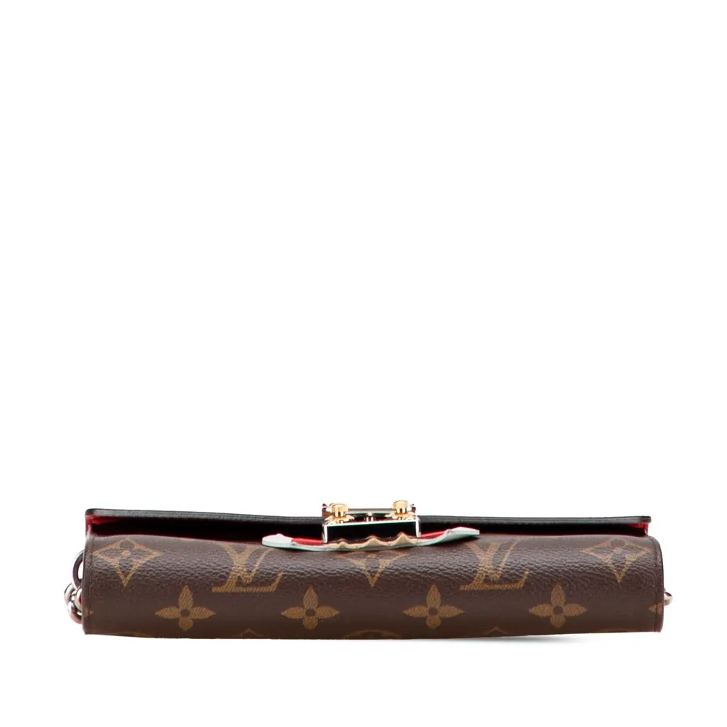 Louis Vuitton Monogram Tribal Mask Chain Wallet Brown Canvas Good - Inside View