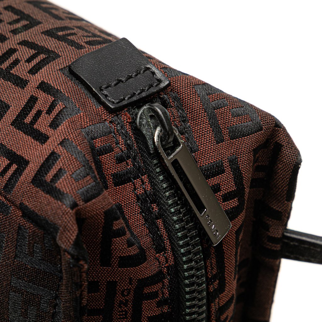 Fendi Mini Zucchino Canvas Handbag - Image 11
