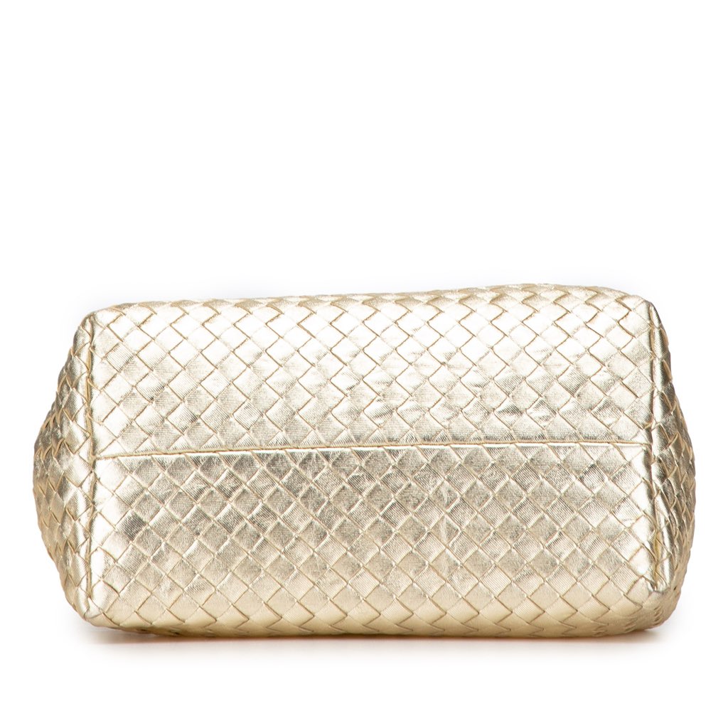 Bottega Veneta Small Metallic Nappa Intrecciato Cesta Tote - Image 6
