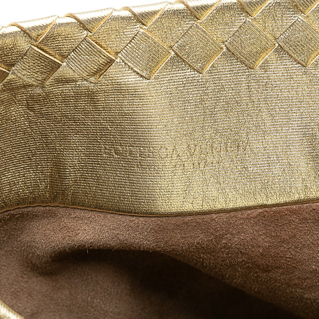 Bottega Veneta Small Metallic Nappa Intrecciato Cesta Tote - Image 10