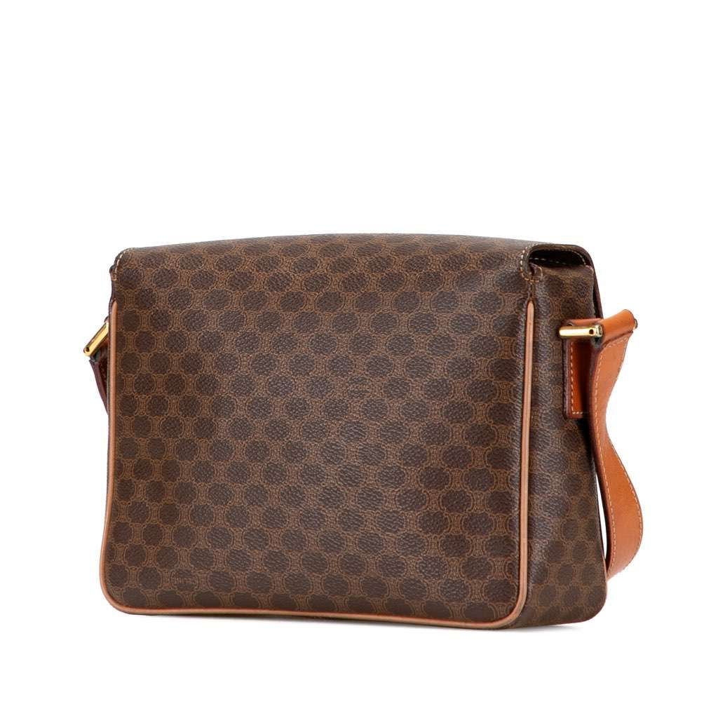 Celine Macadam Coated Canvas Crossbody - Back view