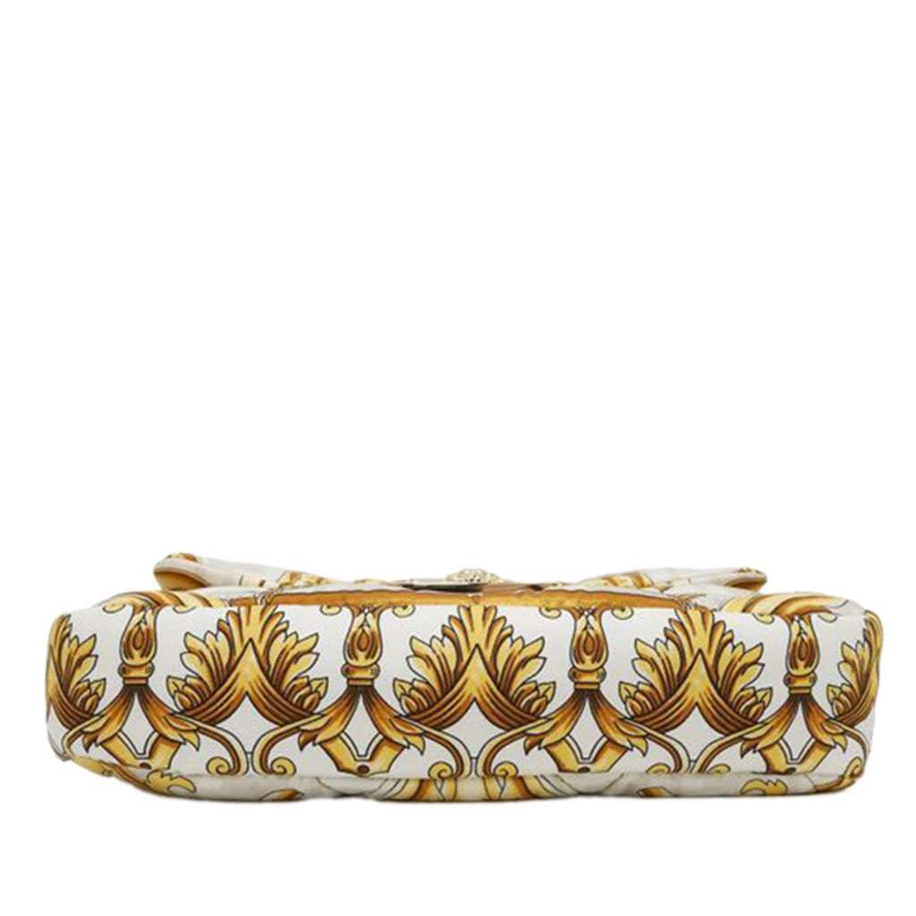 Fendi Versace Fendace FF Baroque Print Silk Baguette Satchel - Image 6