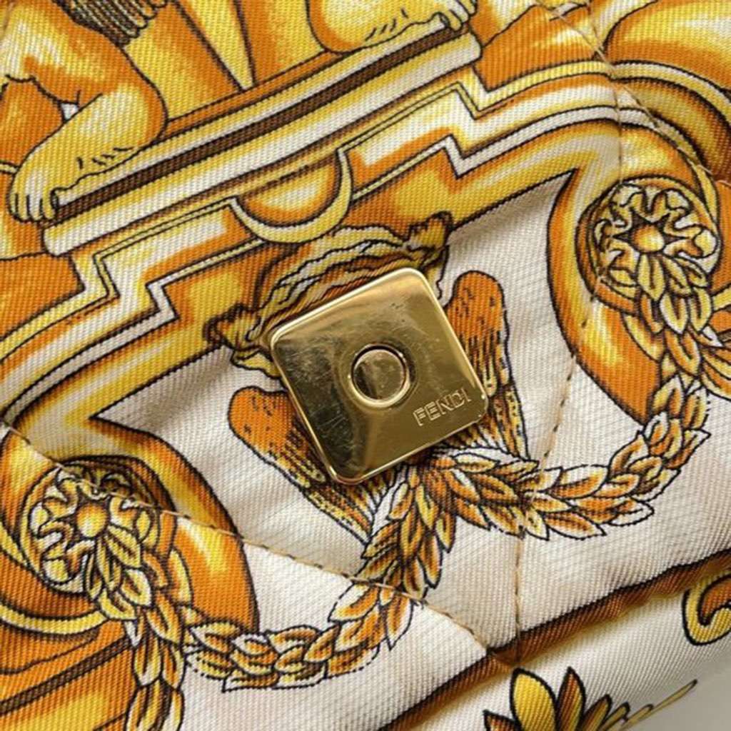 Fendi Versace Fendace FF Baroque Print Silk Baguette Satchel - Detail 2