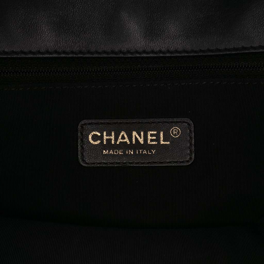 Chanel Medium Bicolor Calfskin Graphic Flap - Side view