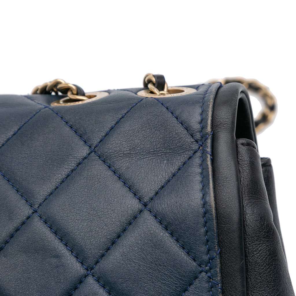 Chanel Medium Bicolor Calfskin Graphic Flap - Image 12