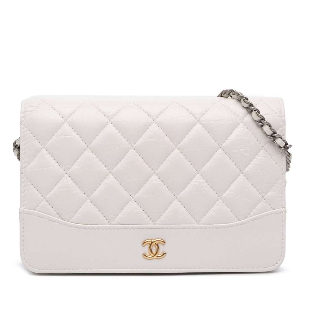Chanel Quilted Aged Calfskin Gabrielle Wallet On Chain