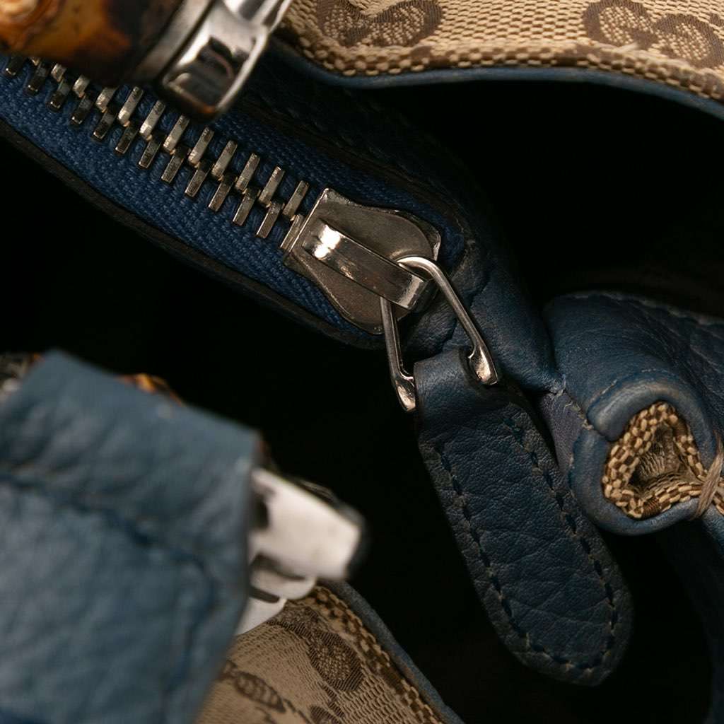Gucci GG Canvas Bamboo Libeccio Tote - Image 11