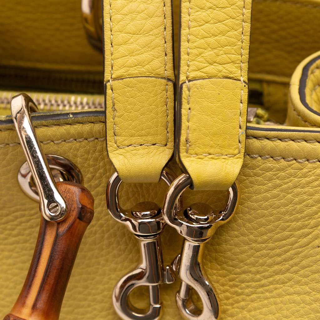 Gucci Medium Calfskin Bamboo Shopper Satchel - Image 12