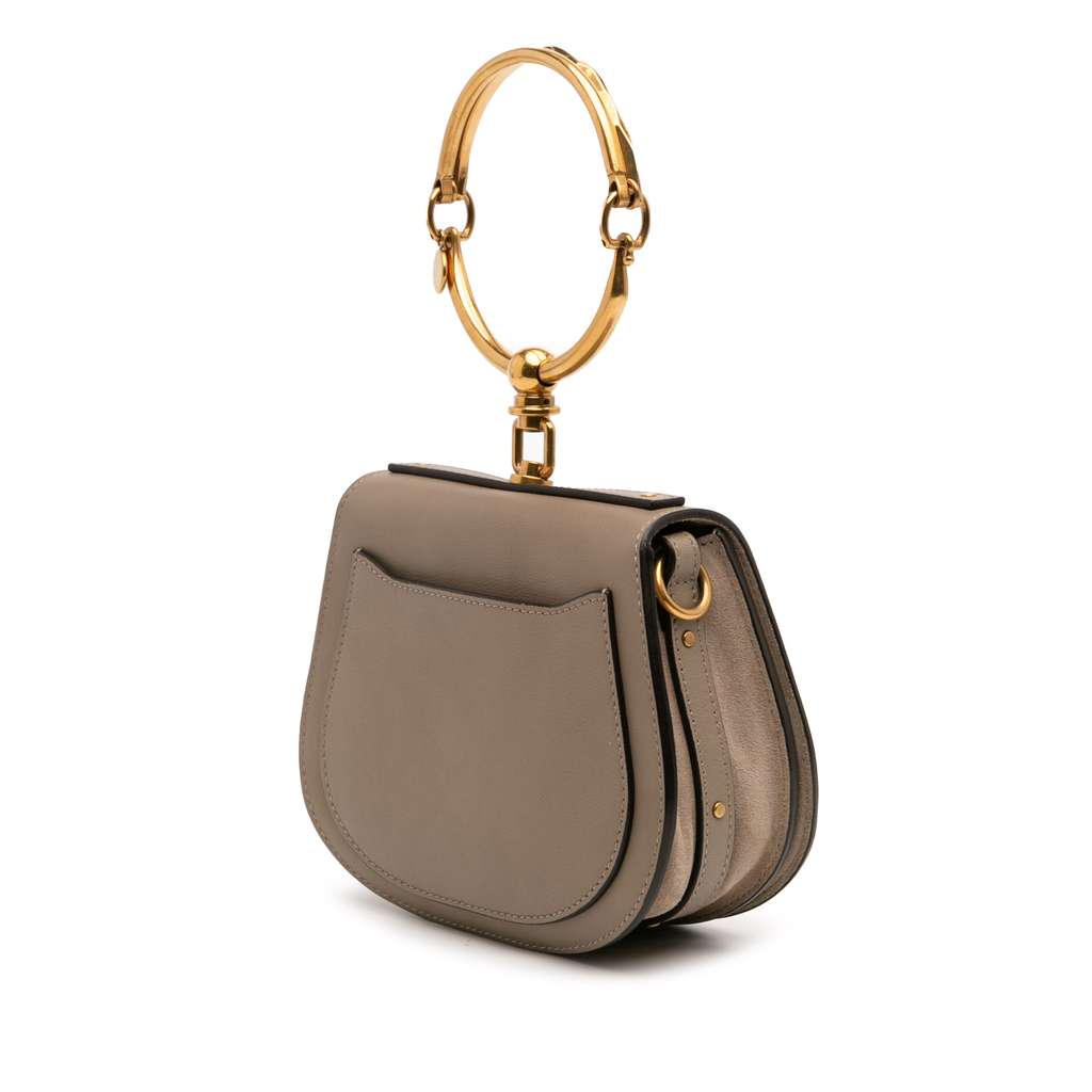 Chloé Small Leather and Suede Nile Bracelet Patchwork Satchel - 2