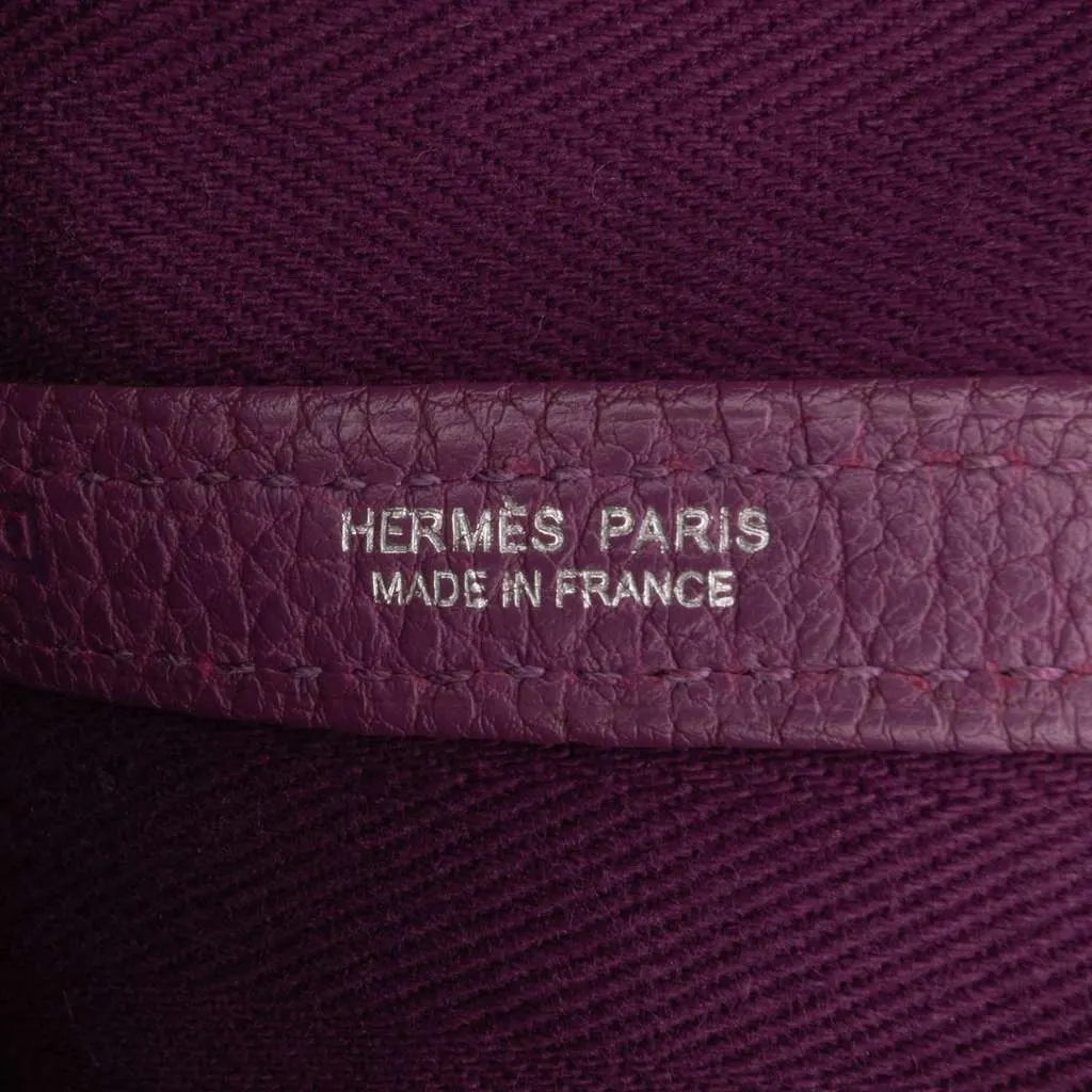 Hermès Toile and Negonda Garden Party 36 Purple Canvas Good - Box View