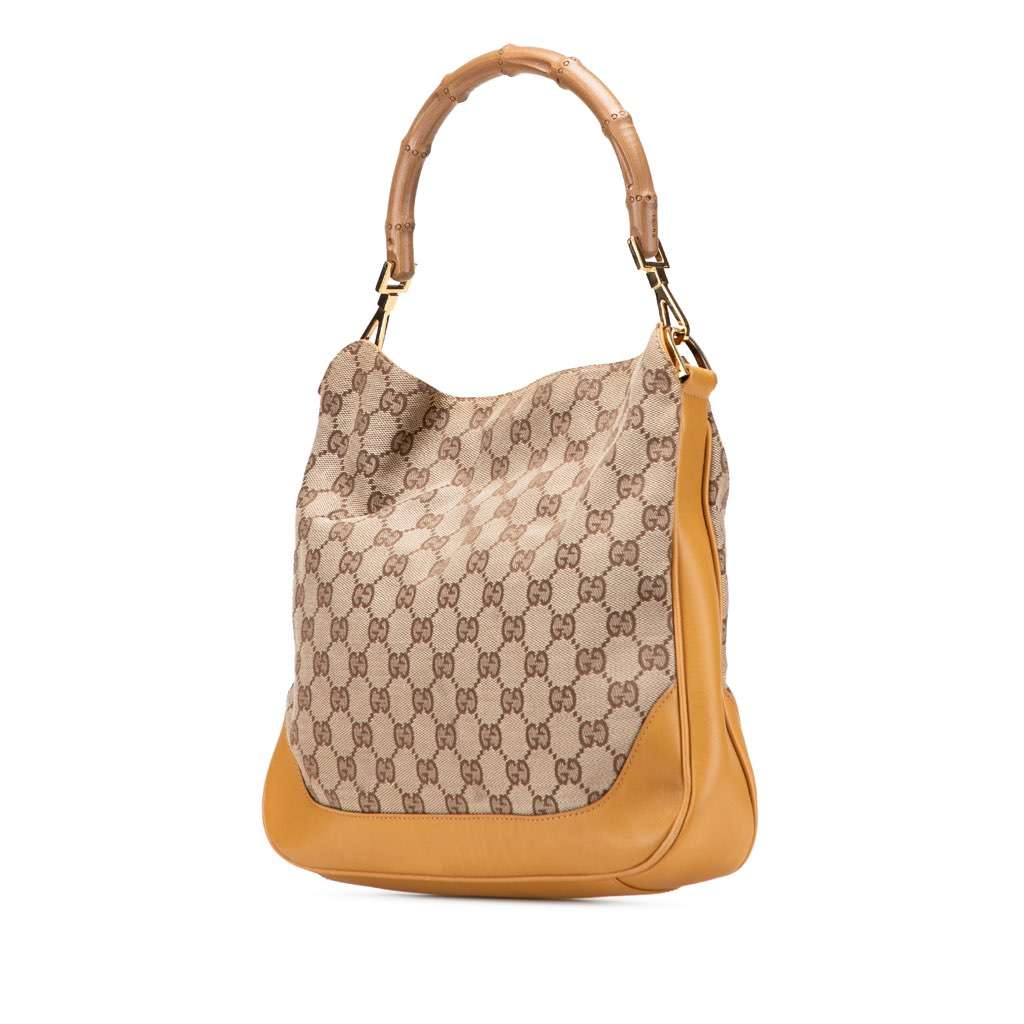 Gucci GG Canvas Bamboo Web Satchel - 2