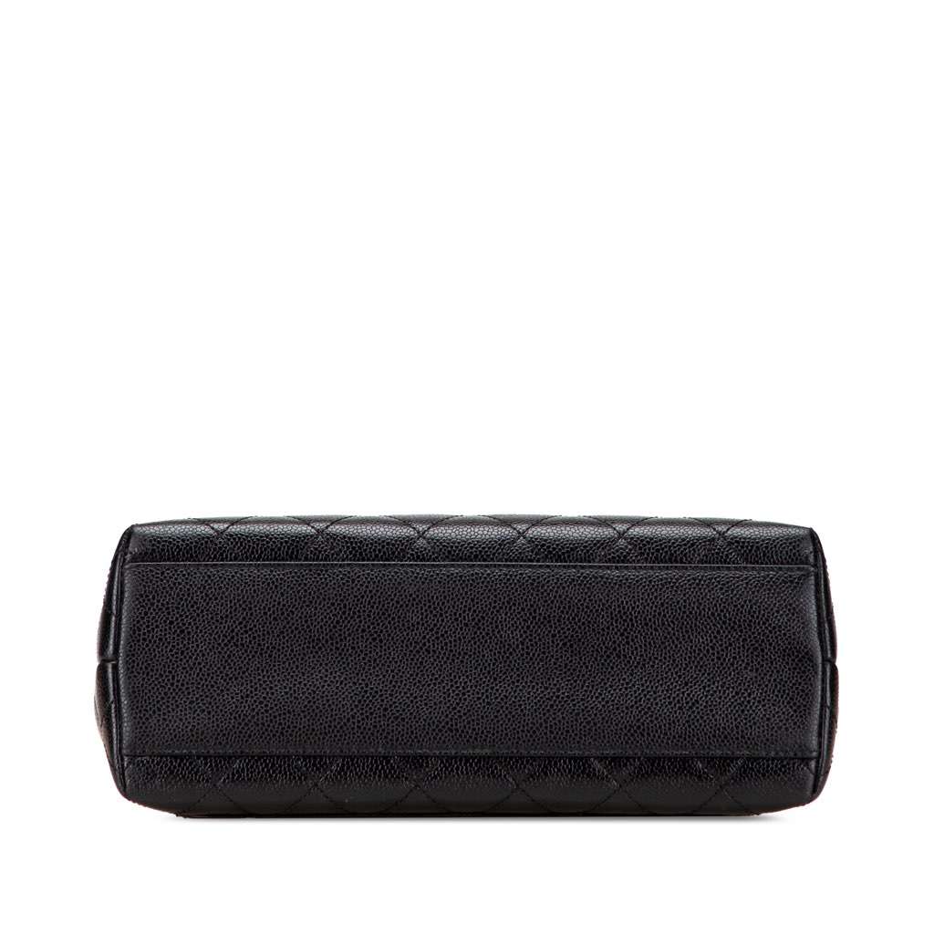 Chanel CC Quilted Caviar Kelly Top Handle Bag - 3