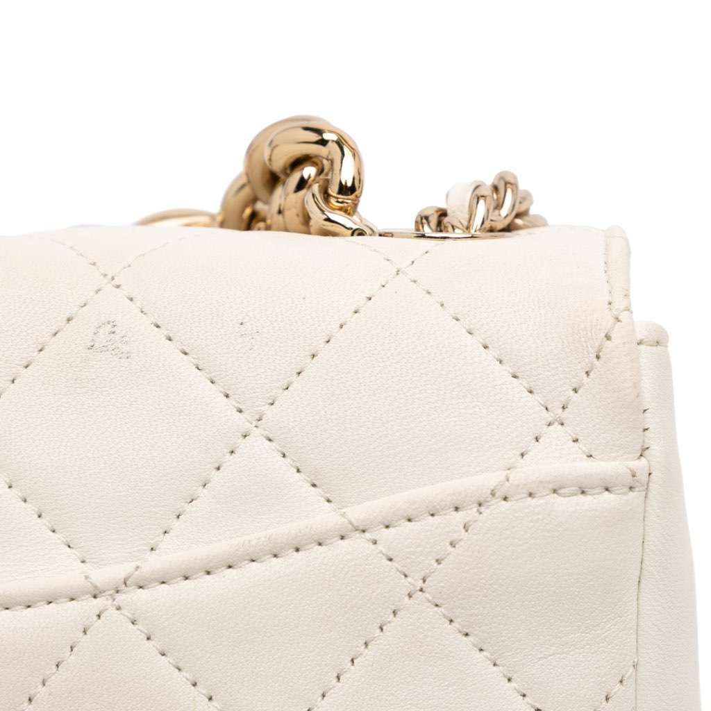 Chanel Quilted Lambskin Studded Beauty Begins Flap - Image 12