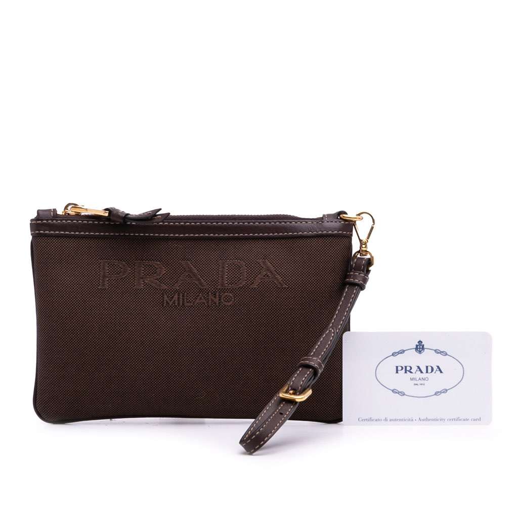 Prada Canvas Canapa Logo Pouch - Image 13