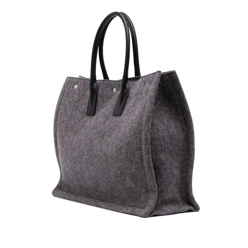 Saint Laurent Large Wool Rive Gauche Tote - 2