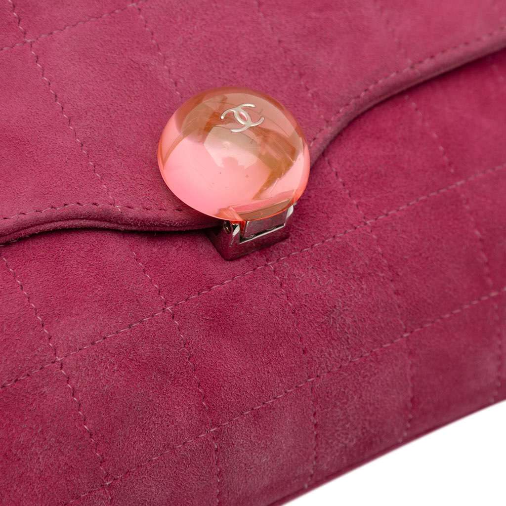 Chanel CC Choco Bar Suede Beaded Chain Flap - Image 13