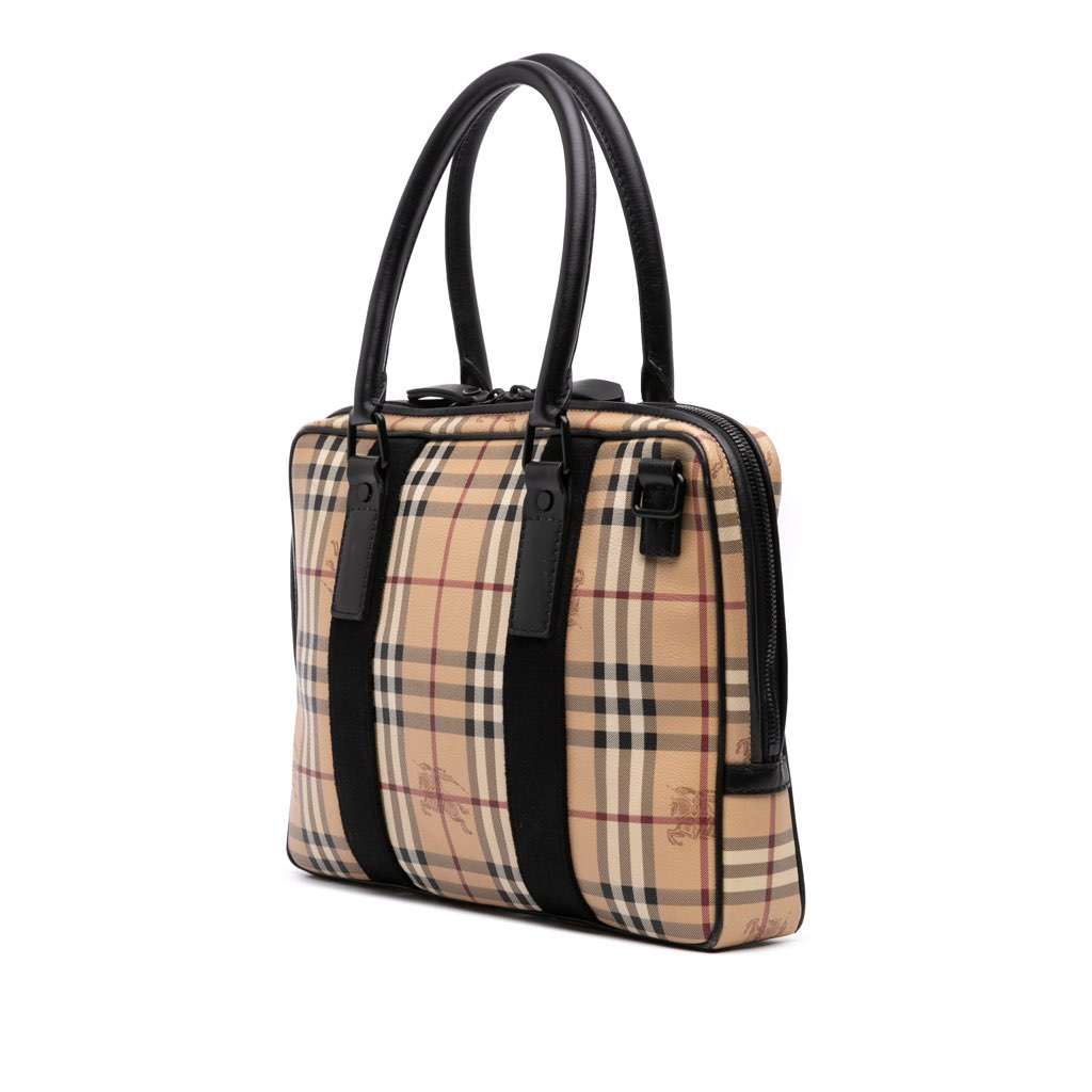 Burberry Haymarket Check Coated Canvas Business Bag - 2