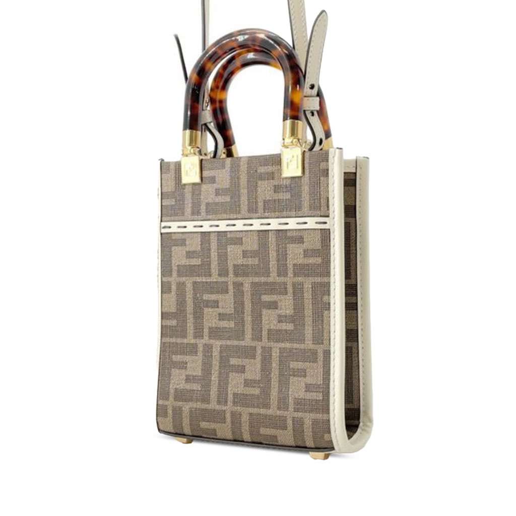 Fendi Mini Zucca Coated Canvas Hairdo Girls Sunshine Shopper Tote - 2