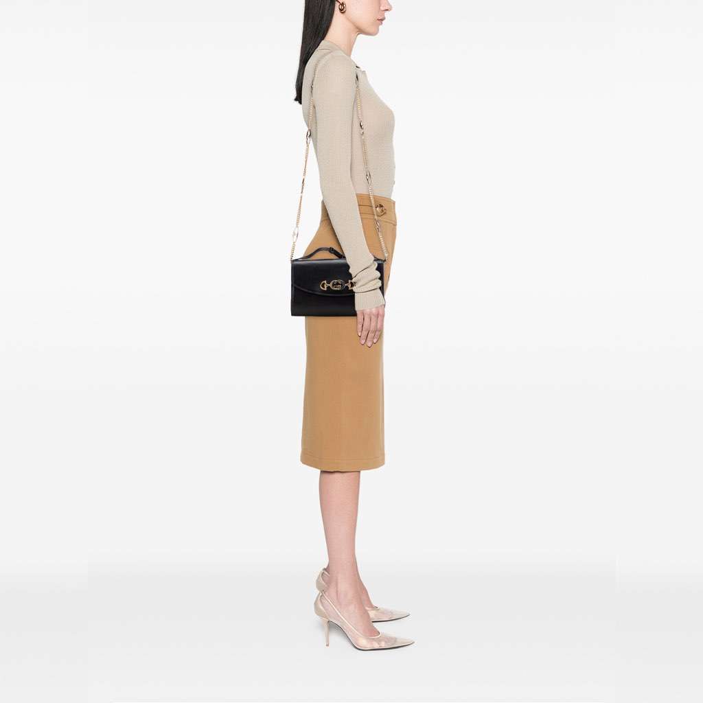 Gucci Small Leather Zumi Satchel - Image 12