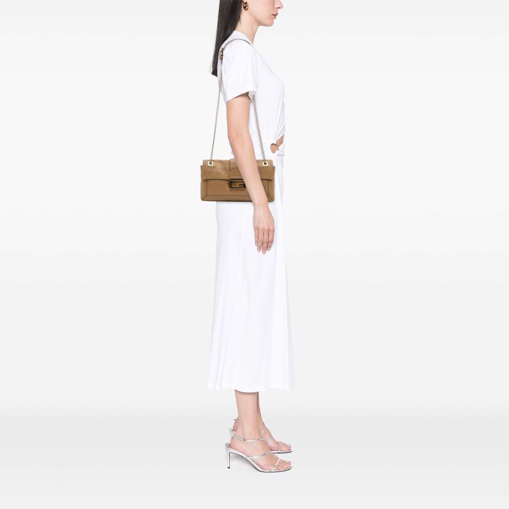 Fendi Leather Baguette Chain Flap - Image 14